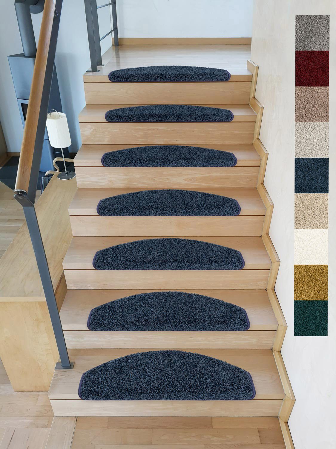 Metzker® Stufenmatte Shaggy Stufenmatten Emphoria Halbrund, günstig online kaufen