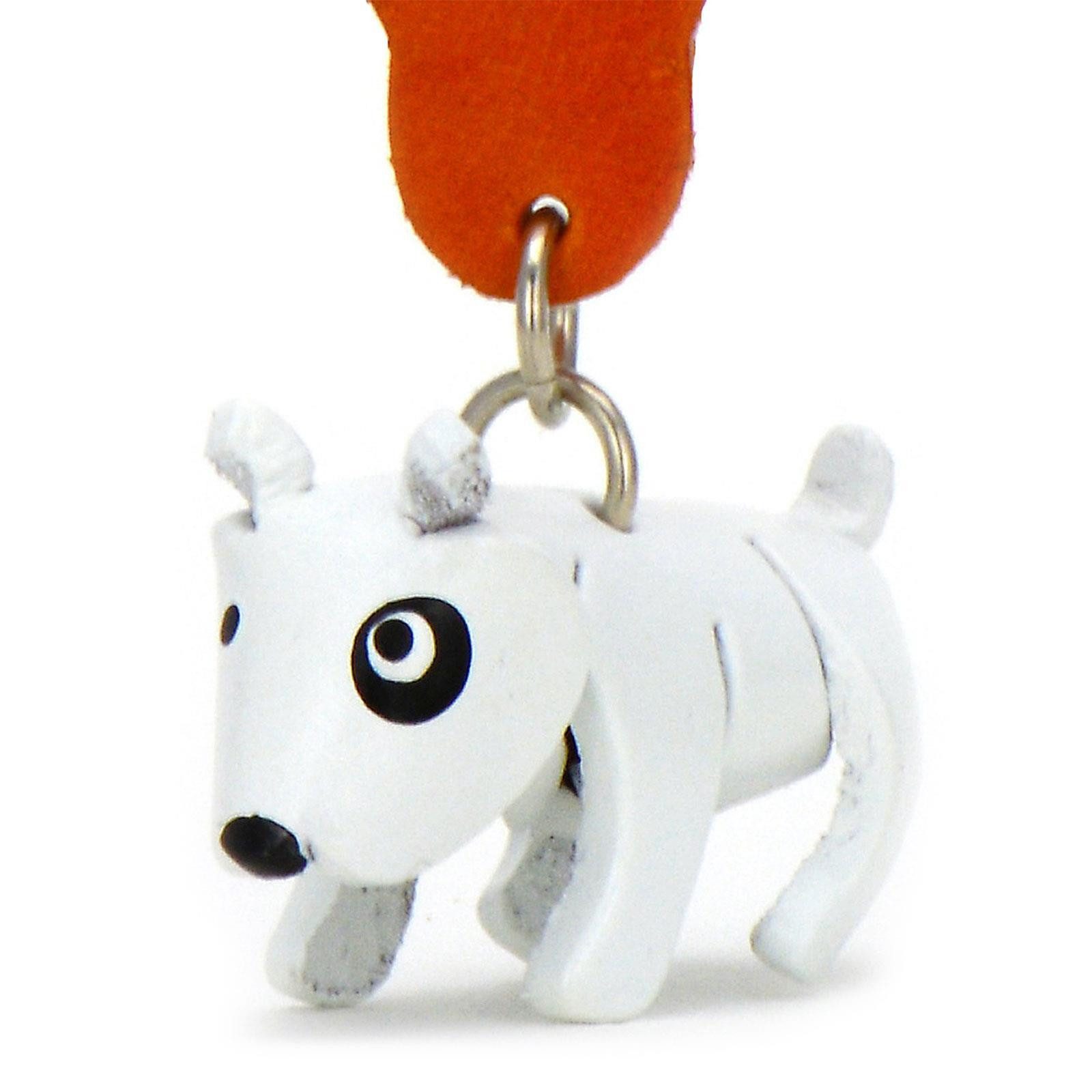 Monkimau Schlüsselanhänger Set Bullterrier Schlüsselanhänger aus Leder