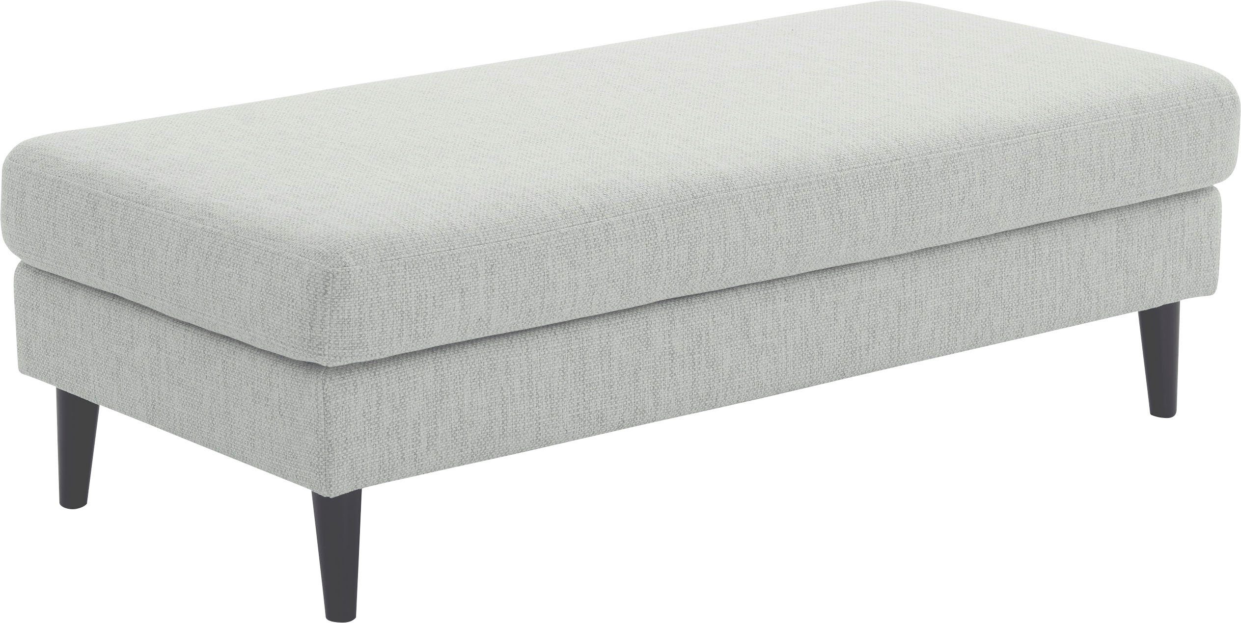 ATLANTIC home collection Hocker Rekvik, XXL-Hocker, mit Massivholzfüßen, passend zur Rekvik-Serie