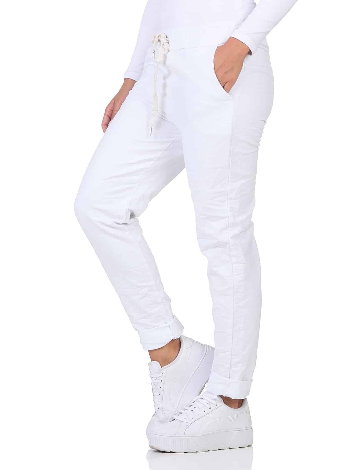 OriginalYou Schlupfhose Damen Freizeithose Winter Cotton mit Stretch bequeme Chino Hose robustes Baumwollgewebe, nur leicht dehnfähig, Gummibund & Kordelzug