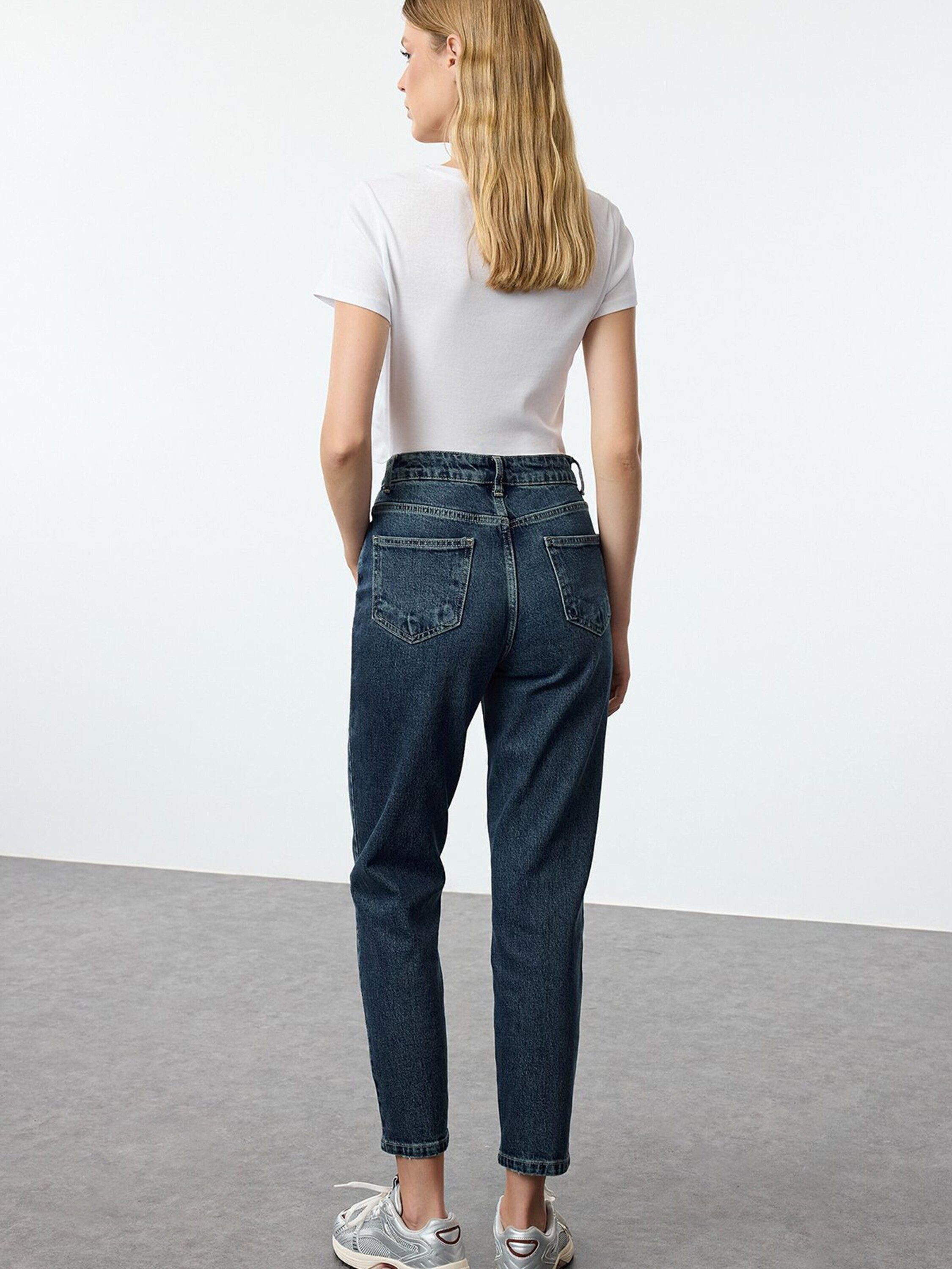 Trendyol 7/8-Jeans (1-tlg) Plain/ohne Details günstig online kaufen