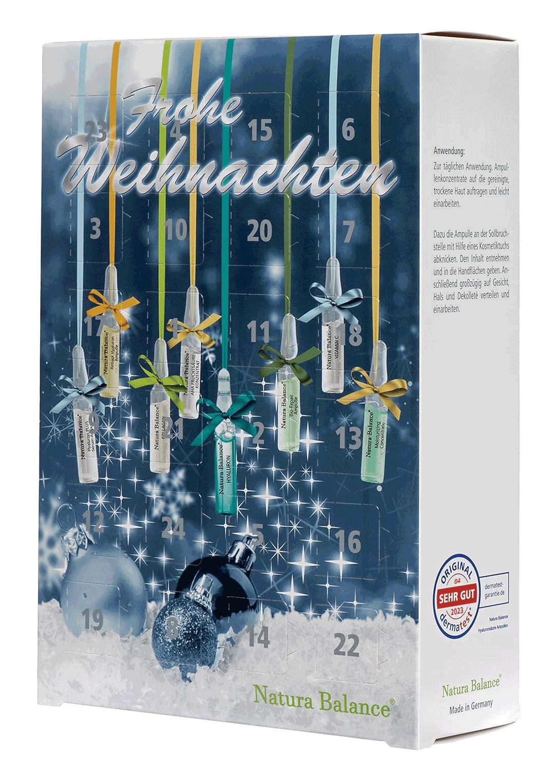 Natura Balance Gesichtspflege-Set Adventskalender 2026 Beauty Kosmetik Damen Frauen Ampullen, 24-tlg.