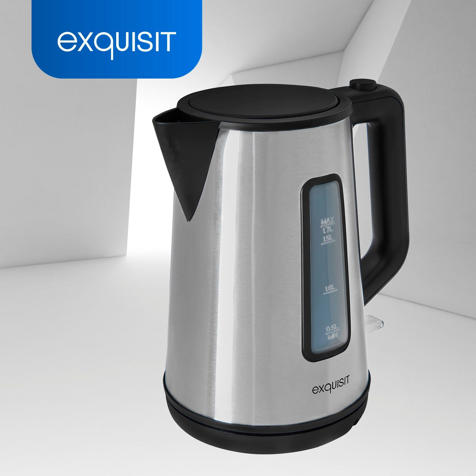 exquisit Wasserkocher WK 6119 isw, 1,7 l, 2200 W – Bild 2 von 5