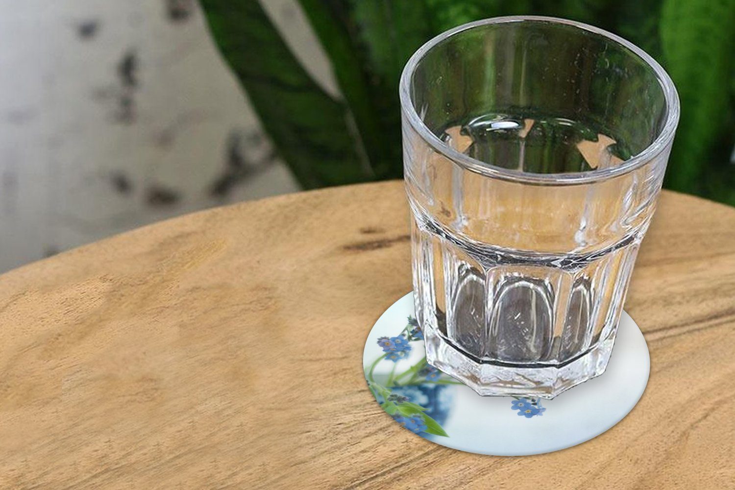 MuchoWow Glasuntersetzer Vergissmeinnicht Getränkeuntersetzer, einer Gläser, in 6-tlg., Becher Tasse, Tassenuntersetzer, Korkuntersetzer, Zubehör für Vase