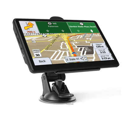 Gontence PKW Navigation 7'' GPS Navi PKW-Navigationsgerät (Europa 47 Karten Kostenloses Kartenupdate Navigationsgerät (Professionelles Navigationssystem)