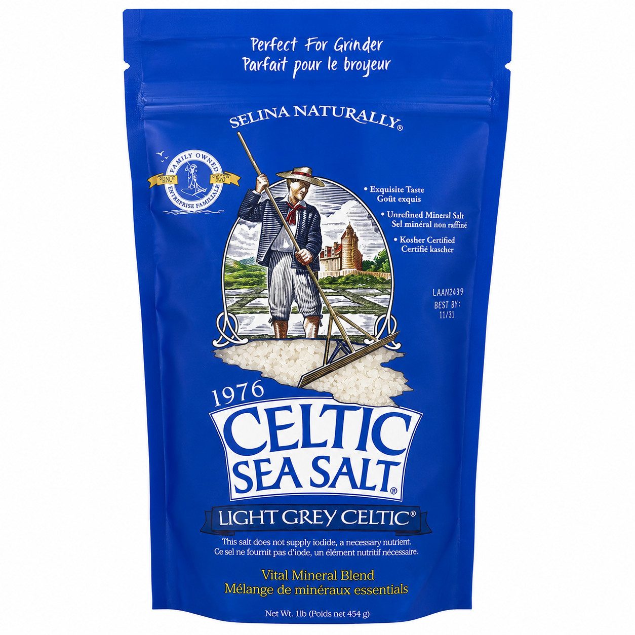 CELTIC SEA SALT Salz Celtic Sea Salt naturbelassenes grobes Meersalz, unraffiniert, 1 x, natürlich vorkommende Mineralien/Spurenelemente