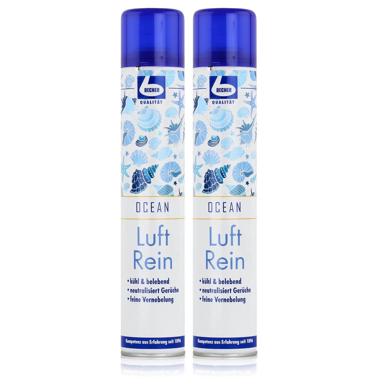 Bactodes Animal Luft Rein 500ml (2er Pack) - Neutralisiert Gerüche Wie Tabakrauch & Essensdüfte Dr. Becher