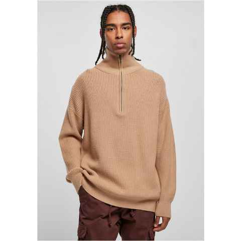 URBAN CLASSICS Sweater Urban Classics Herren Oversized Knitted Troyer (1-tlg)