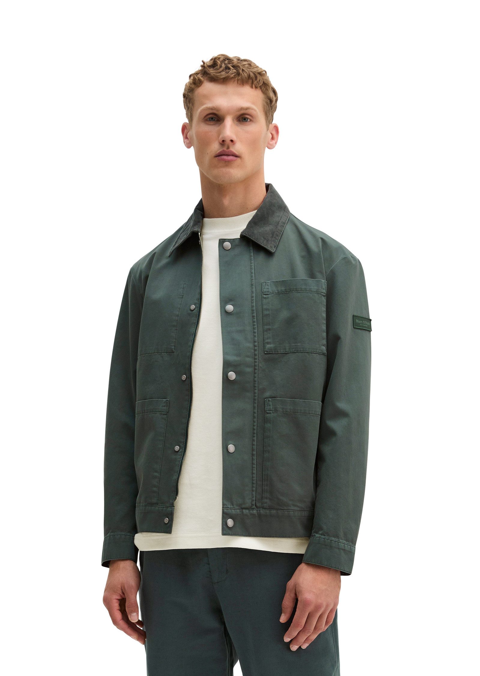 Outdoorjacke mit Cordkragen
