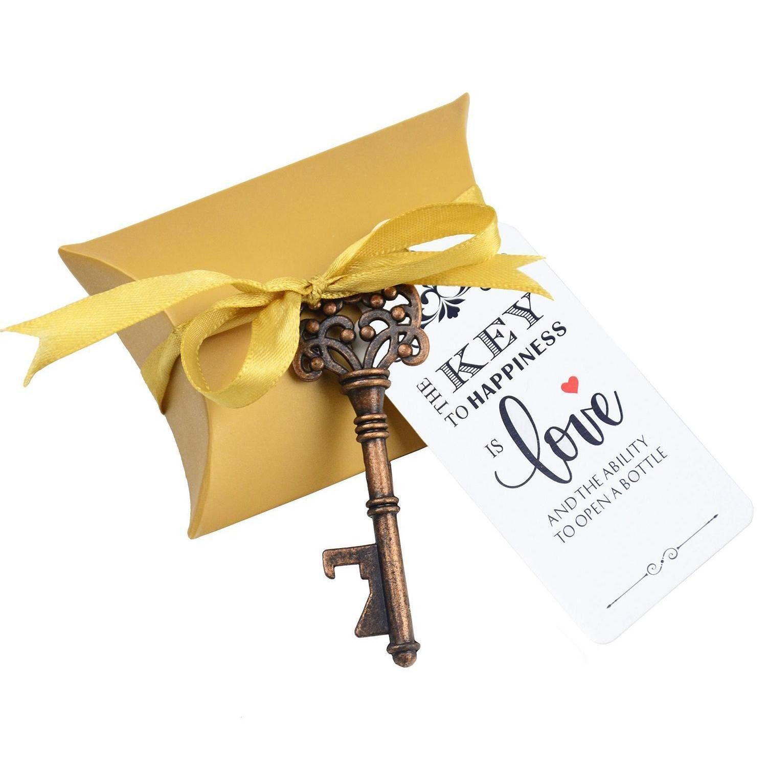 LuxusKollektion Geschenkbox Flaschenöffner Set Schlüssel Antik Kupfer