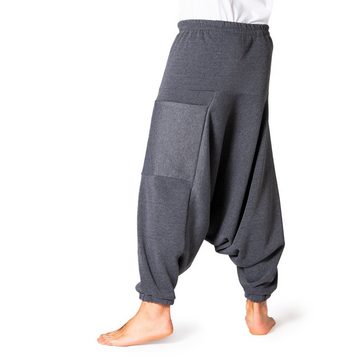 PANASIAM Relaxhose Aladinhose als bequeme Chillhose aus Jogginghosen-Stoff für Herbst und Winter warm gefütterte Baumwollhose fürs Sofa oder Homeoffice