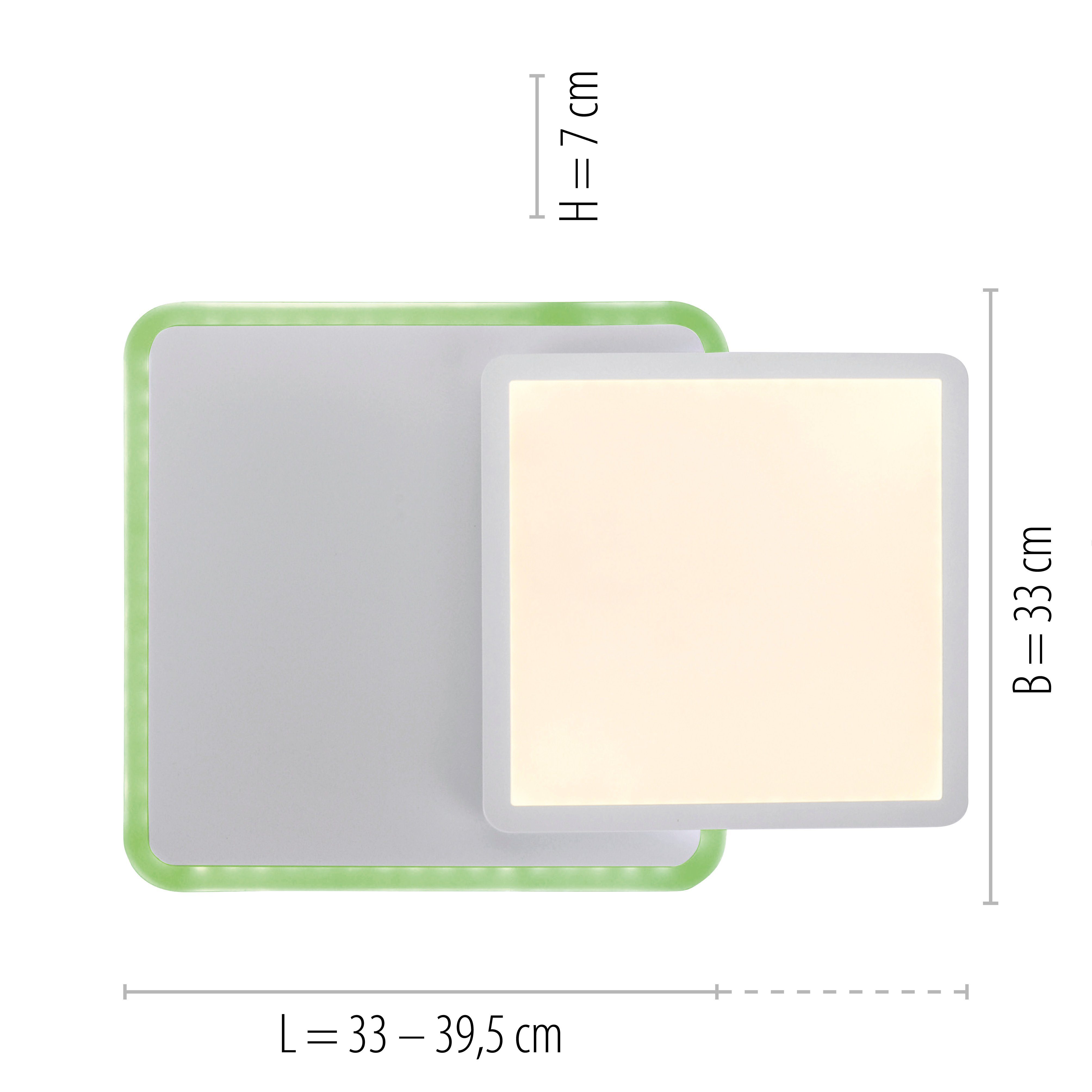 Memory, RGB, ARENDA, Trennung vom kaltweiß, dimmbar RGB, nach LED - white, - Serienschalter über Fernbedienung, Direkt fest CCT warmweiß Leuchten Netz, Deckenleuchte Fernbedienung, dimmbar über tunable integriert,