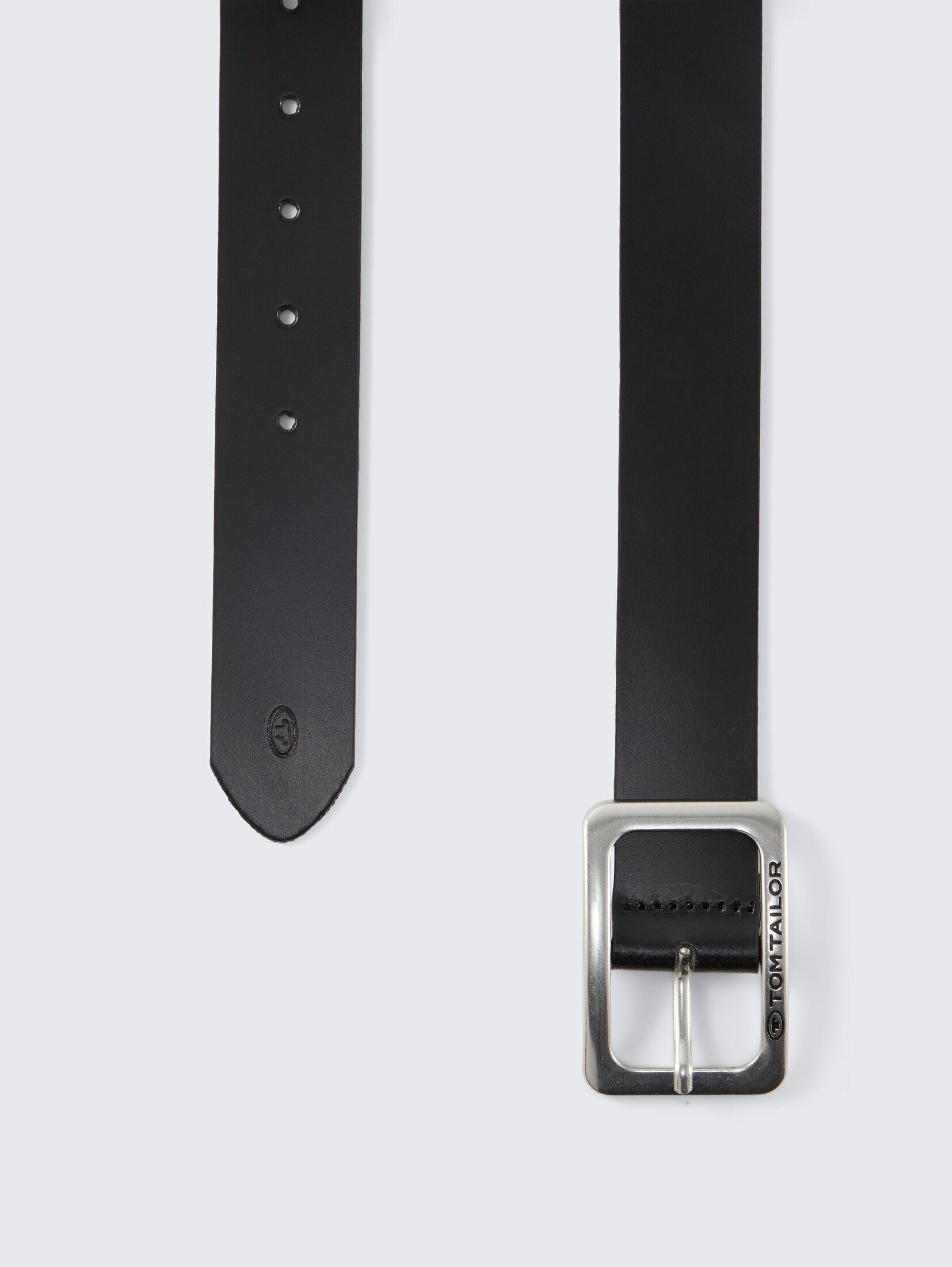 TOM TAILOR Ledergürtel Belts TTEVE Ledergürtel mit abgerundeter Dornschließe