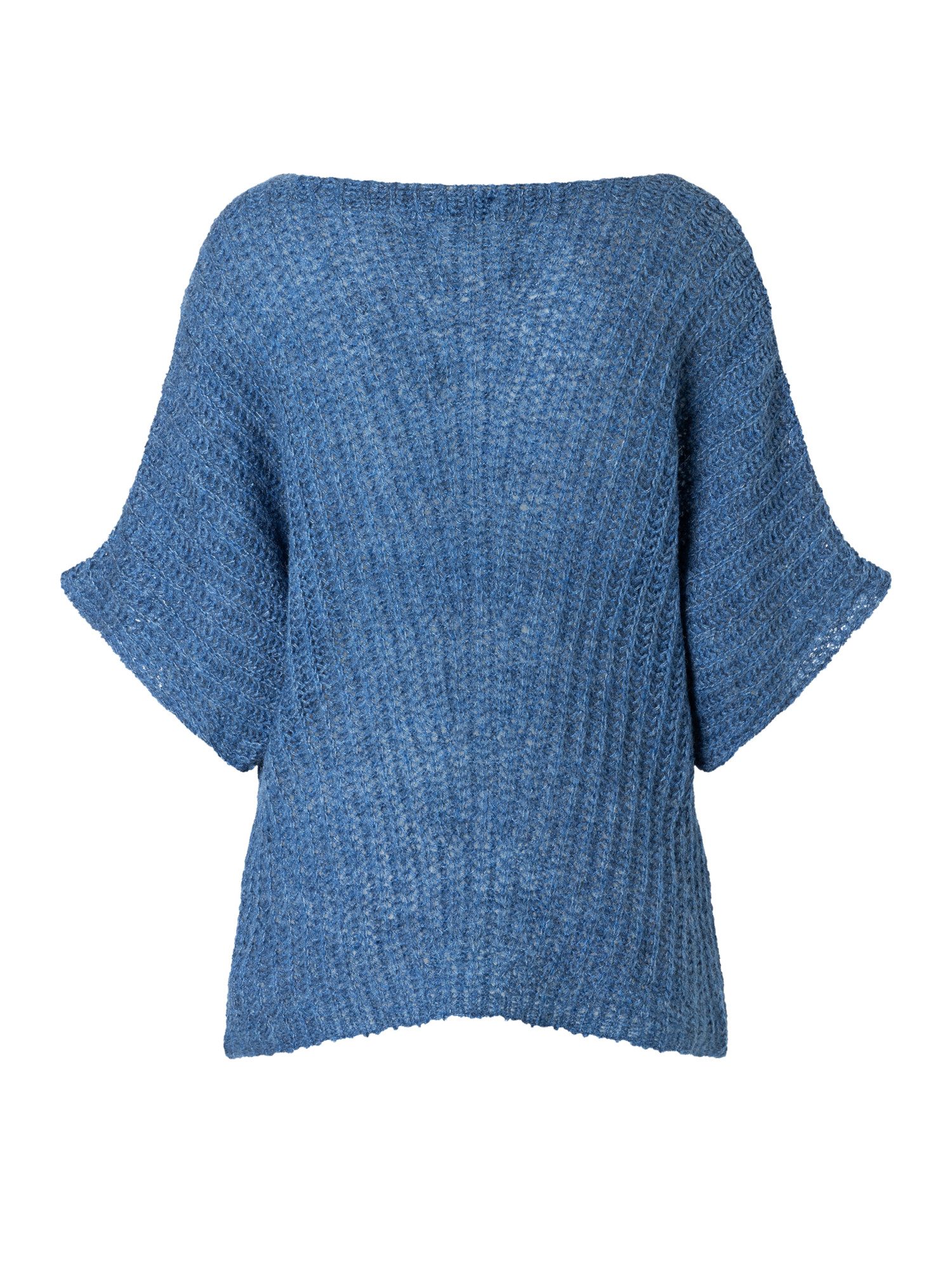 MORE&MORE Strickpullover leichter Rippstrick-Halbarmpullover günstig online kaufen
