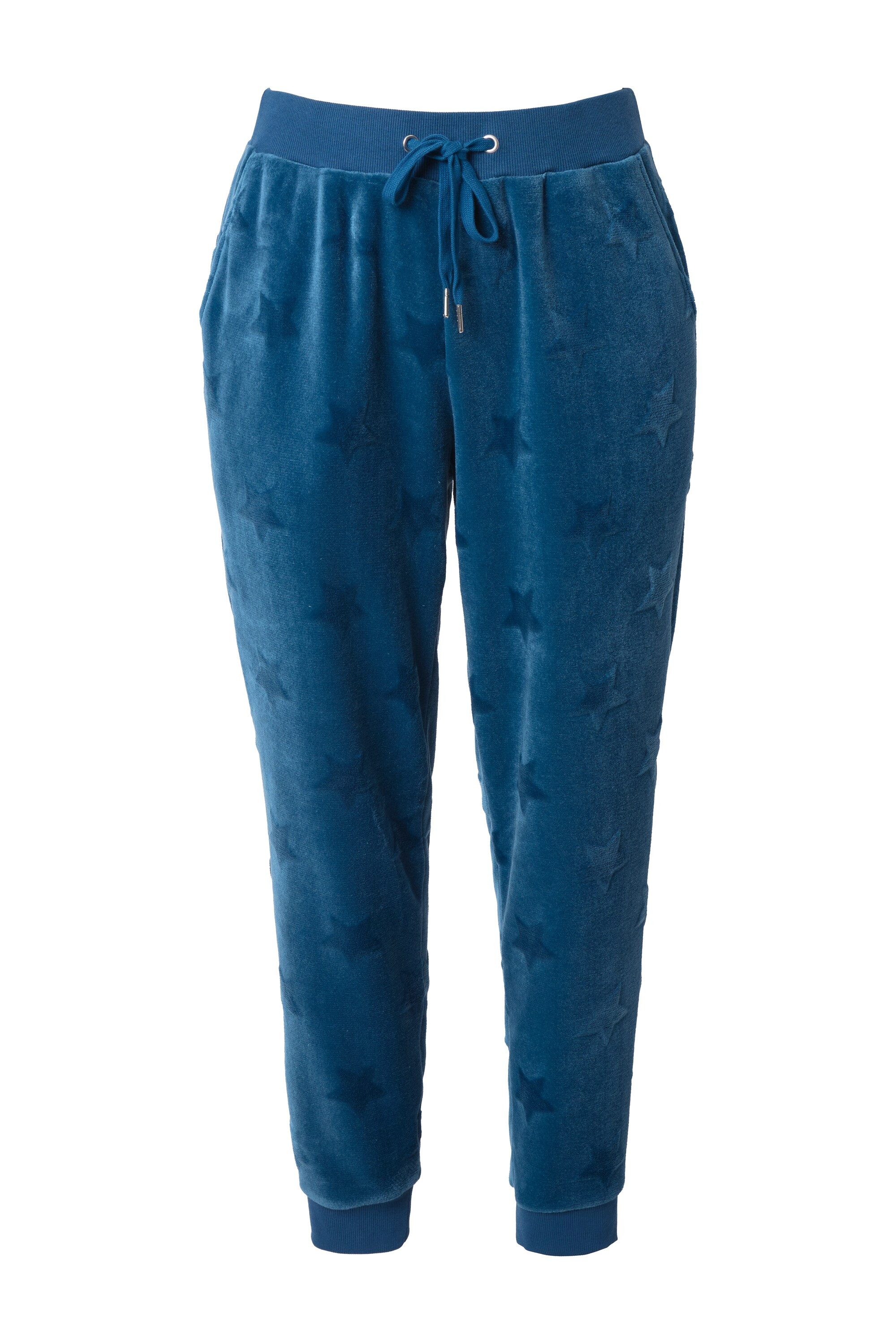 Homewearhose Homewear-Hose Sternenstruktur Elastikbund