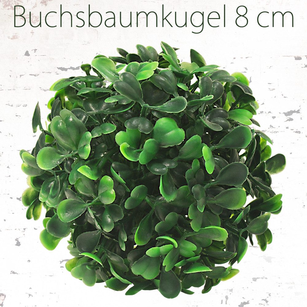 Kunstpflanze Buchsbaum Künstlich Buchsbaumkugel Buchskugel Kunstpflanze 8 - 55 cm Buchsbaum, Decovego, Höhe 8 cm