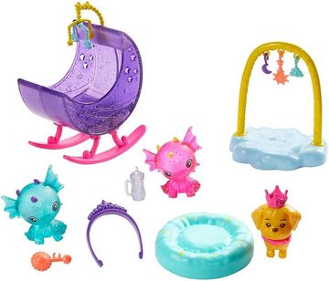 Mattel® Anziehpuppe Barbie GJK51 - Dreamtopia Drachen Kindergarten Spielset mit Prinzessin
