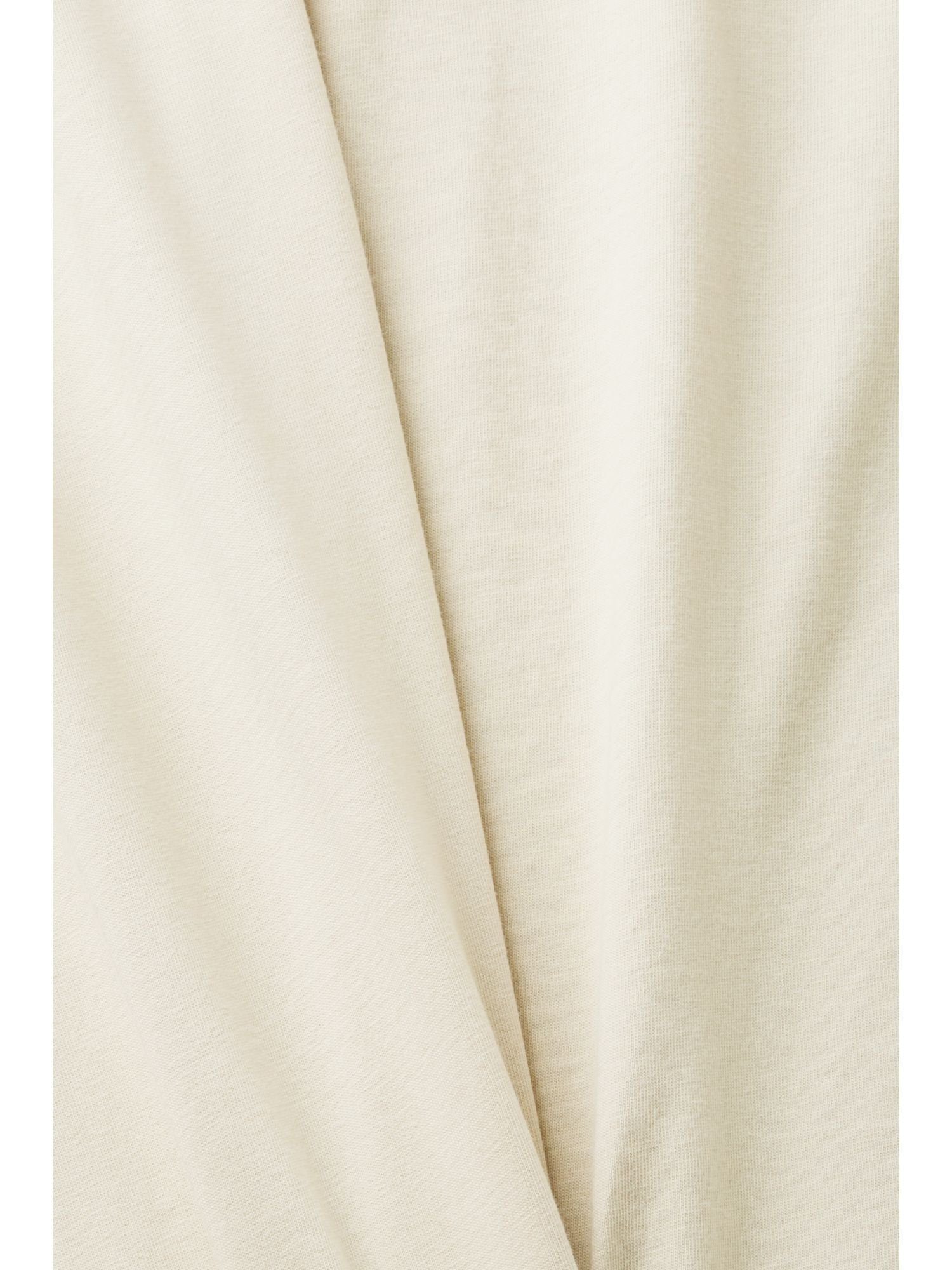 edc by Esprit T-Shirt (1-tlg) aus Baumwolle T-Shirt Zweifarbiges TAUPE LIGHT
