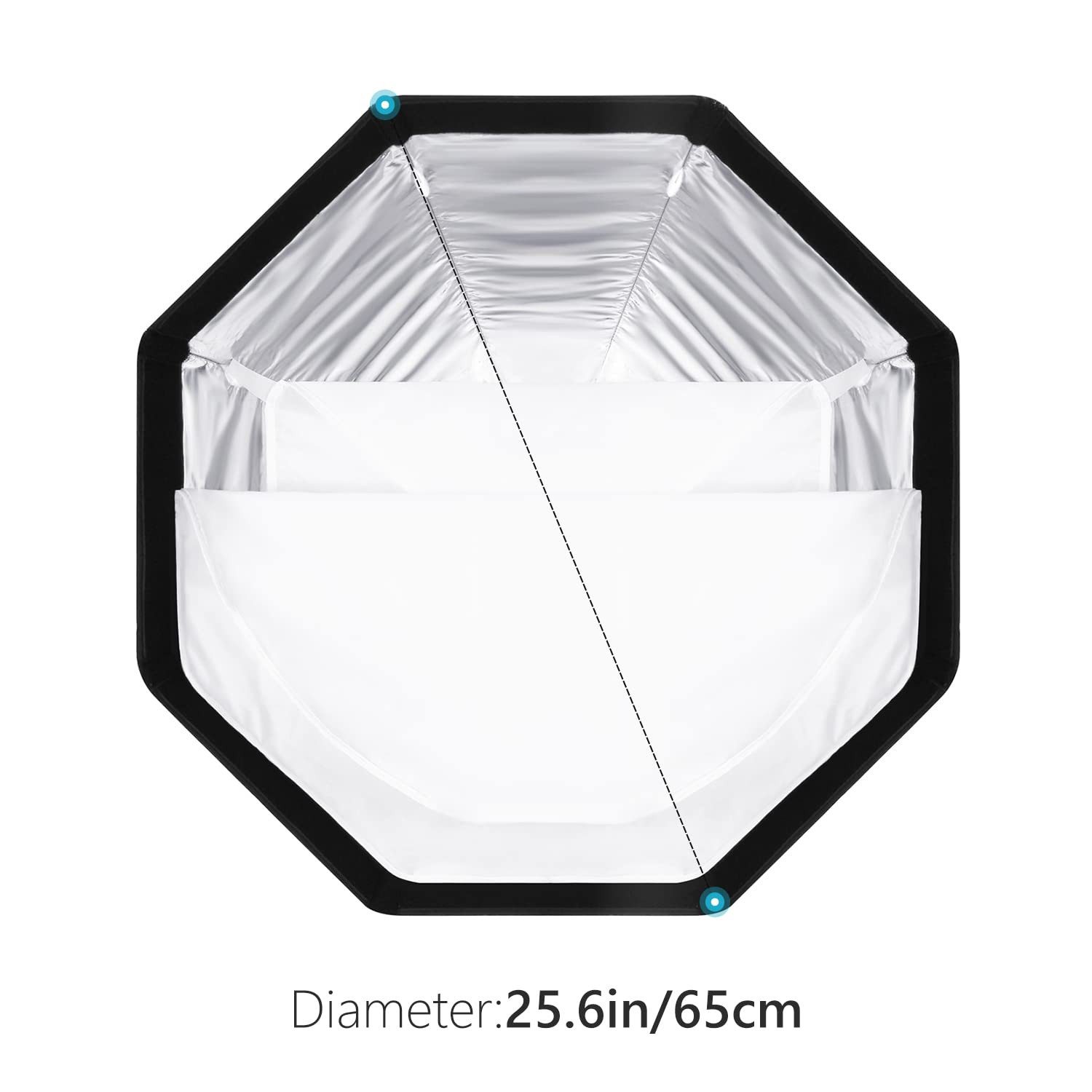 Neewer Softbox SF-RP26 65cm Octa Softbox, S-Typ Halterung, für NEEWER Blitzgeräte, Schnelles Öffnen und Zusammenklappen