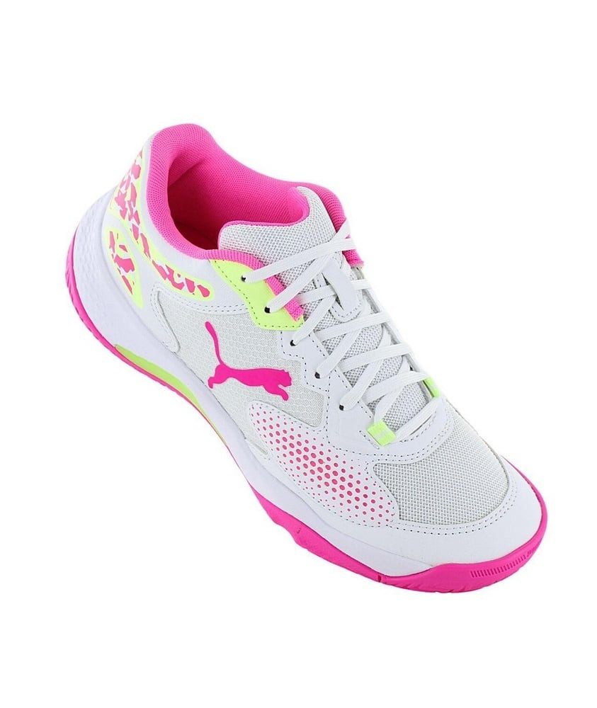 PUMA Solarcourt RCT Padel/Allcourt weiss/violett Herren Tennisschuh
