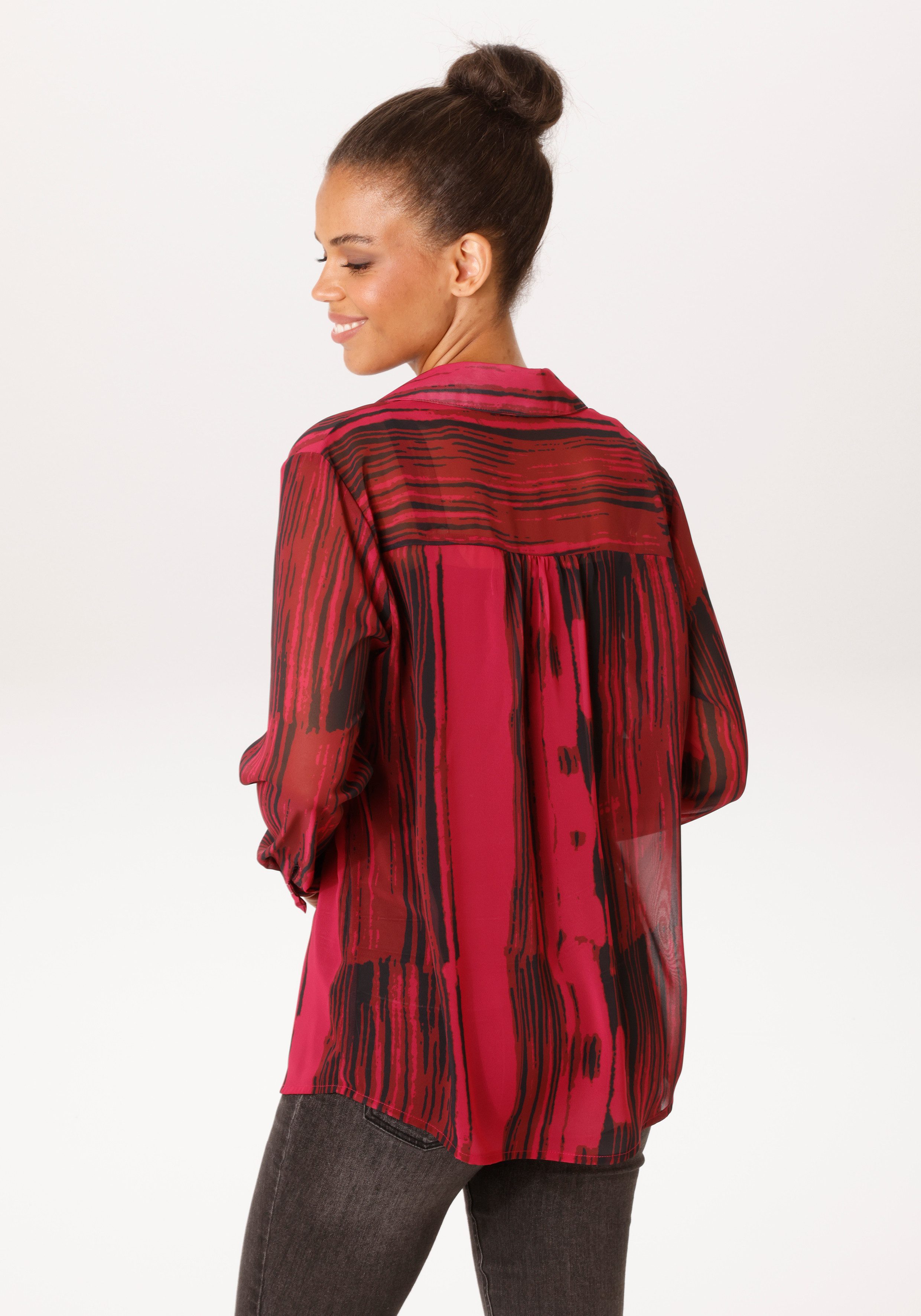 Aniston CASUAL Hemdbluse im extravagantem Streifen-Dessin - NEUE KOLLEKTION