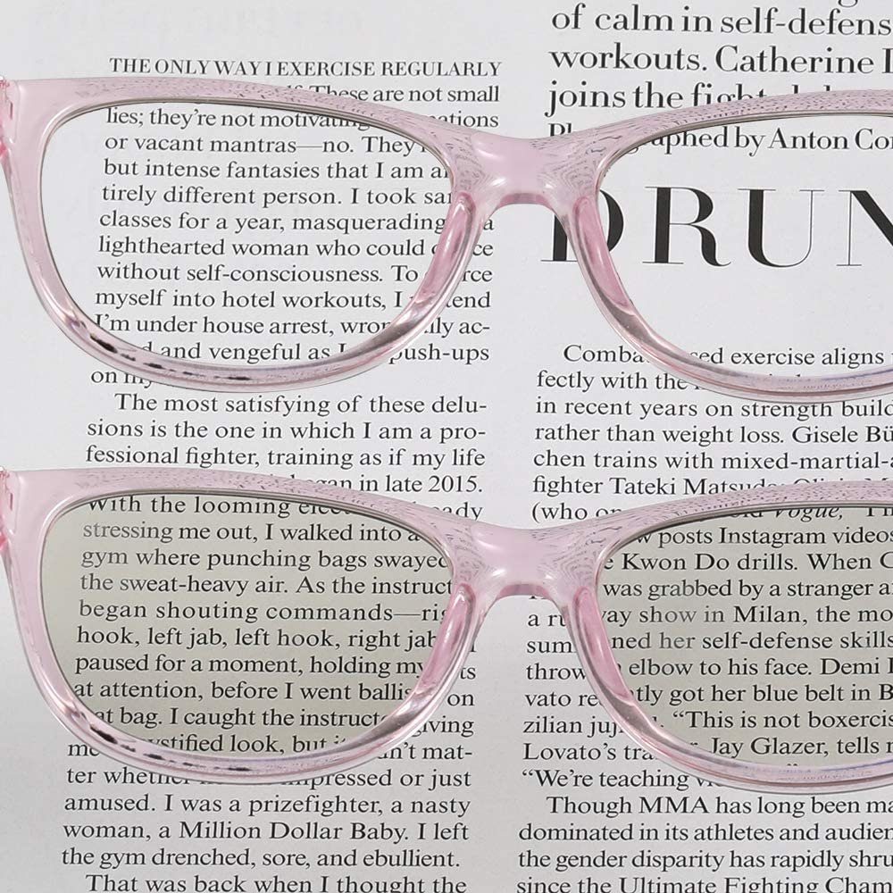 Avoalre Brille Damenbrille, Oval Frame Schutz, Anti UV Müdigkeit rosa Pink