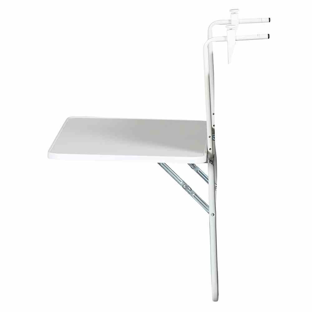 GAUTZSCH Balkonhängetisch in weiß, Stahl - 60x0,1x40cm (BxHxT)