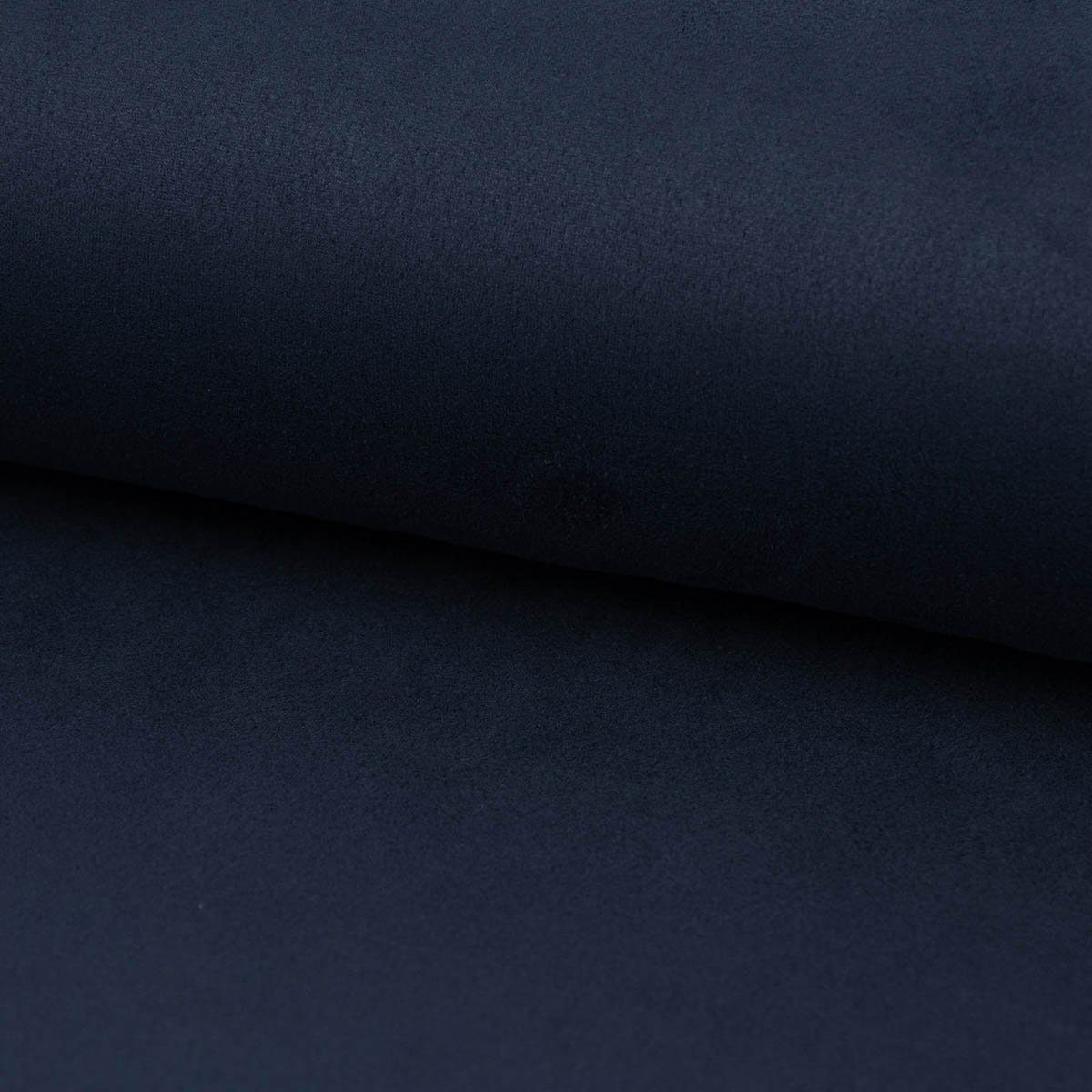 SCHÖNER LEBEN. Stoff Bekleidungsstoff Meterware Stretch Wildlederimitat uni dunkelblau 1,5m