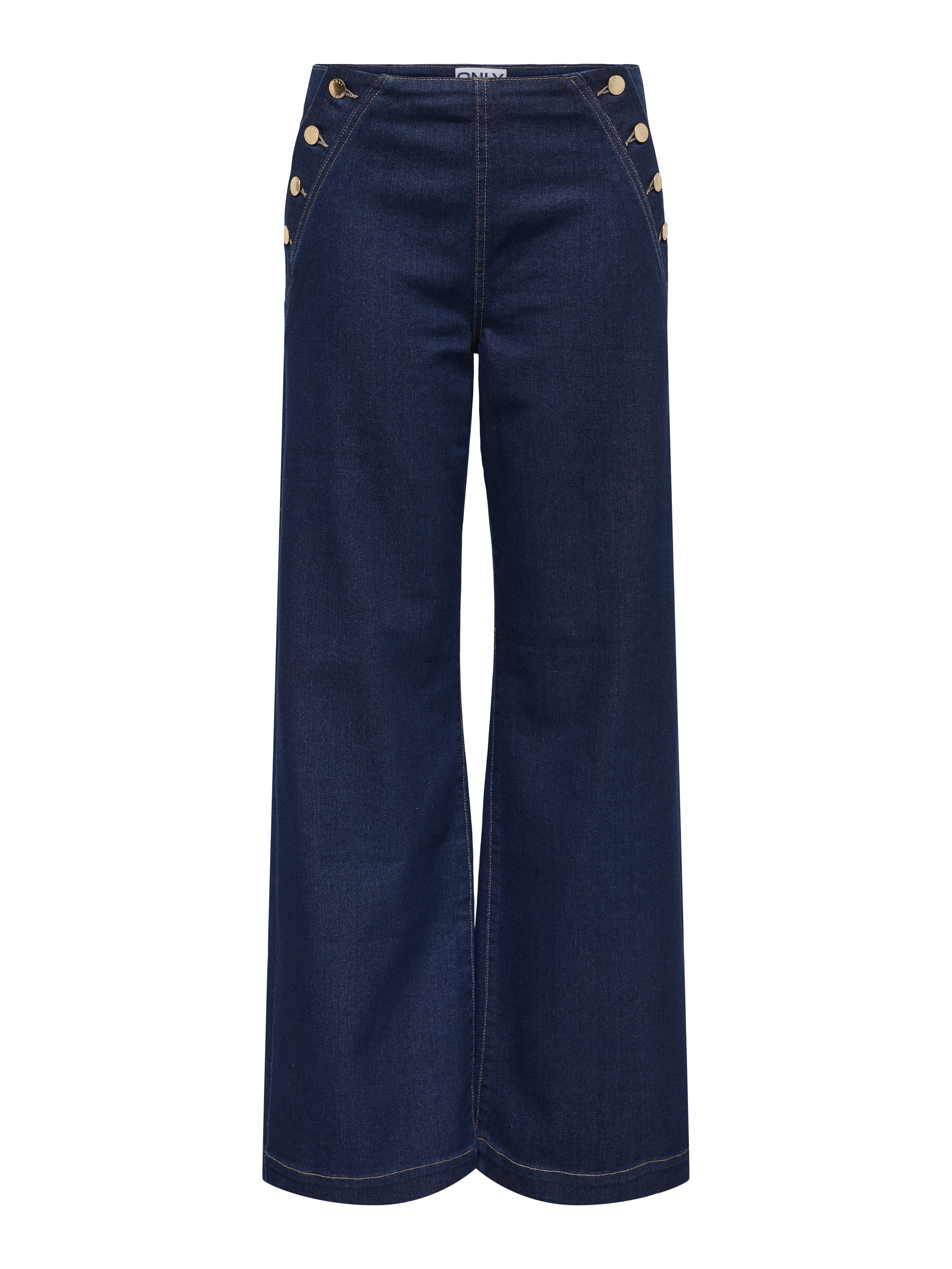 High-waist-Jeans ONLMADELINE BUTTON HW WIDE DNM GUA