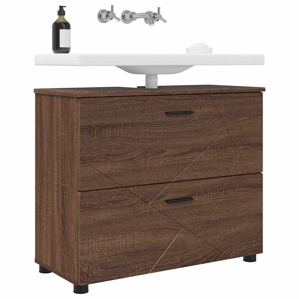 vidaXL Badezimmerspiegelschrank Badezimmer Schrank Braune Eiche günstig online kaufen