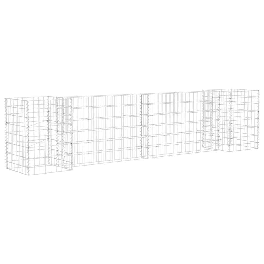 DOTMALL Blumentopf H-förmiger Gabionen-Pflanzkorb Stahldraht 260x40x60 günstig online kaufen