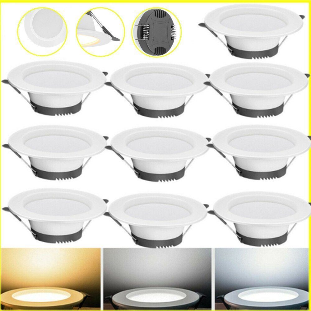 LETGOSPT LED Einbauleuchte 10x LED Einbaustrahler, günstig online kaufen