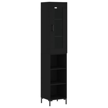 vidaXL Kleiderschrank Regal Highboard Schrank Schwarz 34,5x34x180 cm Holzwerkstoff