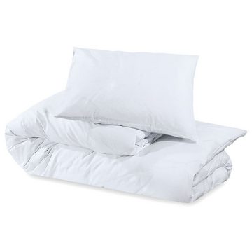 Bettwäsche Bettwäsche-Set Weiß 260x220 cm Baumwolle Bettbezug, vidaXL