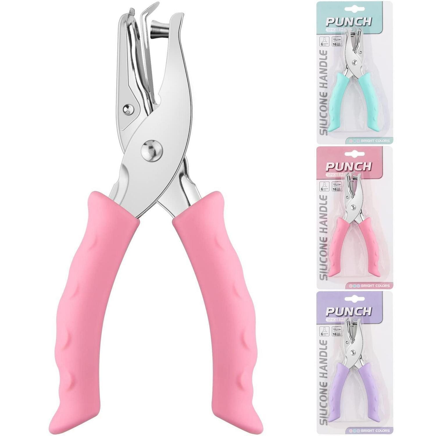 LuxusKollektion Locher Lochzange Papier 6mm Rosa Soft-Handle