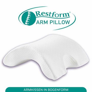 Nackenstützkissen Arm Pillow - Memory Foam Kissen, Arm Kissen, Restform®, Füllung: 100 % Polyester, Bezug: waschbar, Seitenschläfer, Rückenschläfer, Bauchschläfer, Spar-Set, 1er oder 2er Pack, sensible Unterstützung für den Hals, Rücken, Knie und Hüften