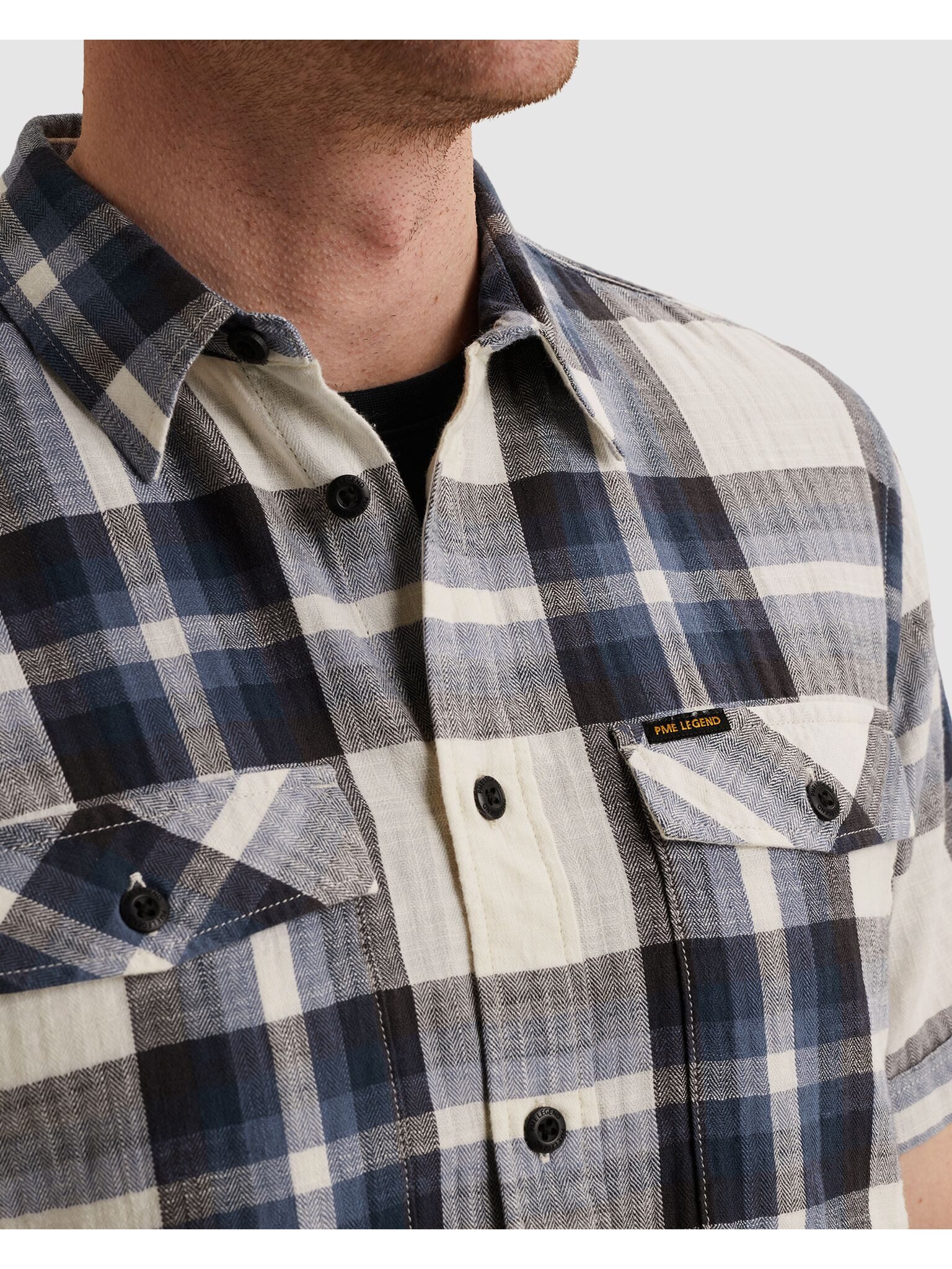 PME LEGEND Kurzarmhemd mit Logo Stickerei – Bild 5 von 5