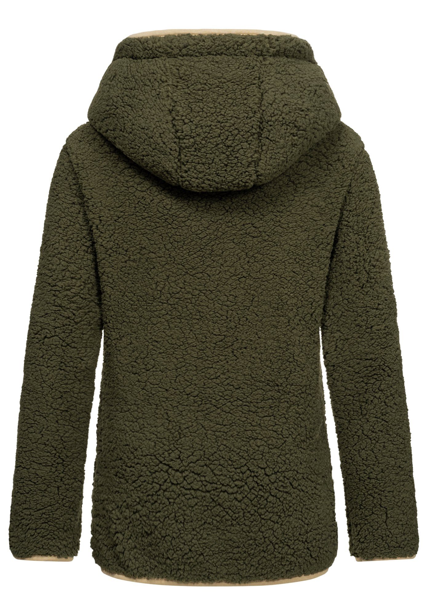 REPUBLIX Kapuzenpullover CAROL Damen Teddy Sweatjacke Plüsch Hoodie Pullove günstig online kaufen