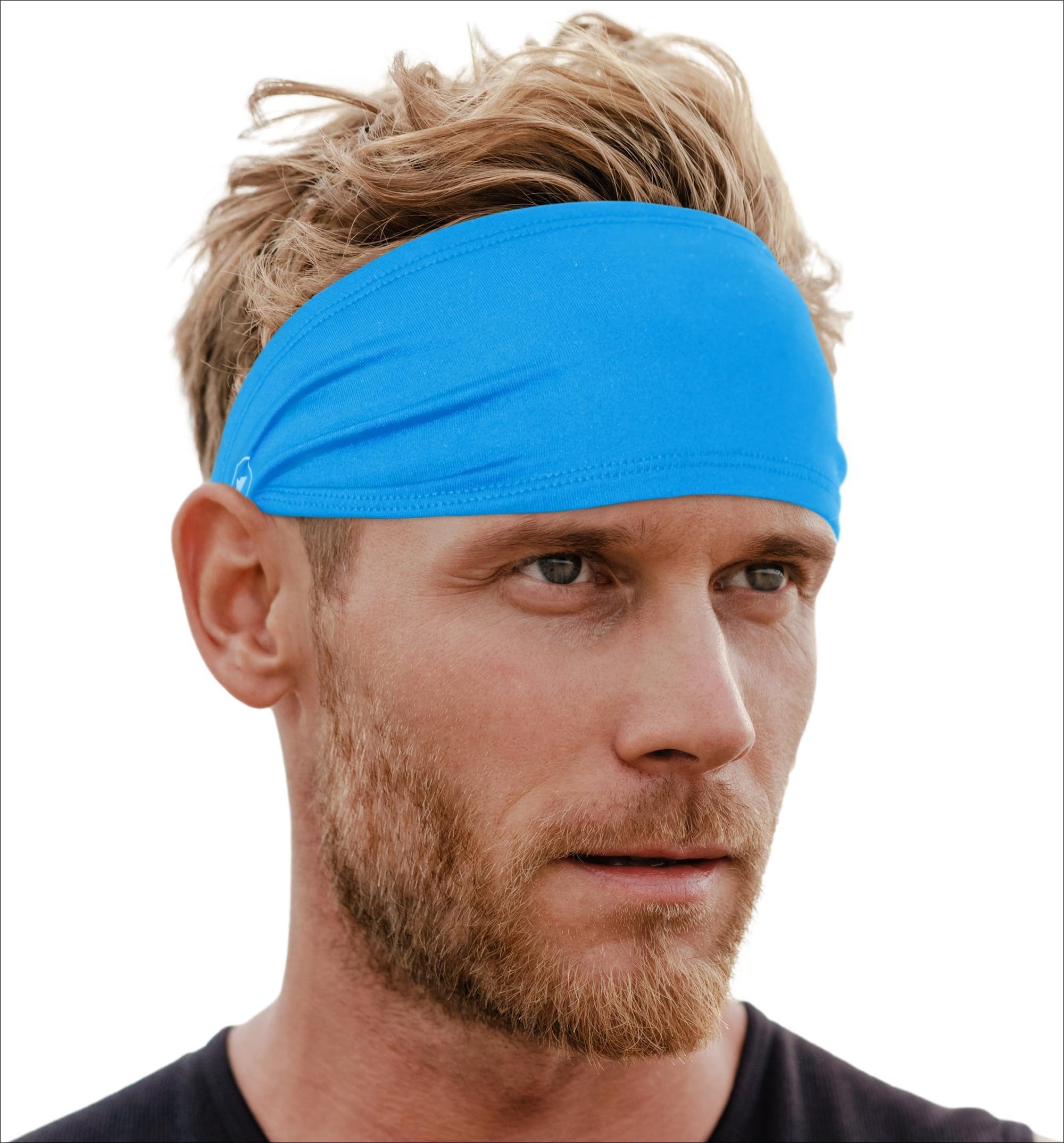 Tough Outfitters Stirnband Schweißband Stirn Laufen - Sportstirnband Kopfband - Headband blau (1-St) Sport Stirnband Herren - Haarband Herren Damen - Stirnband Sport