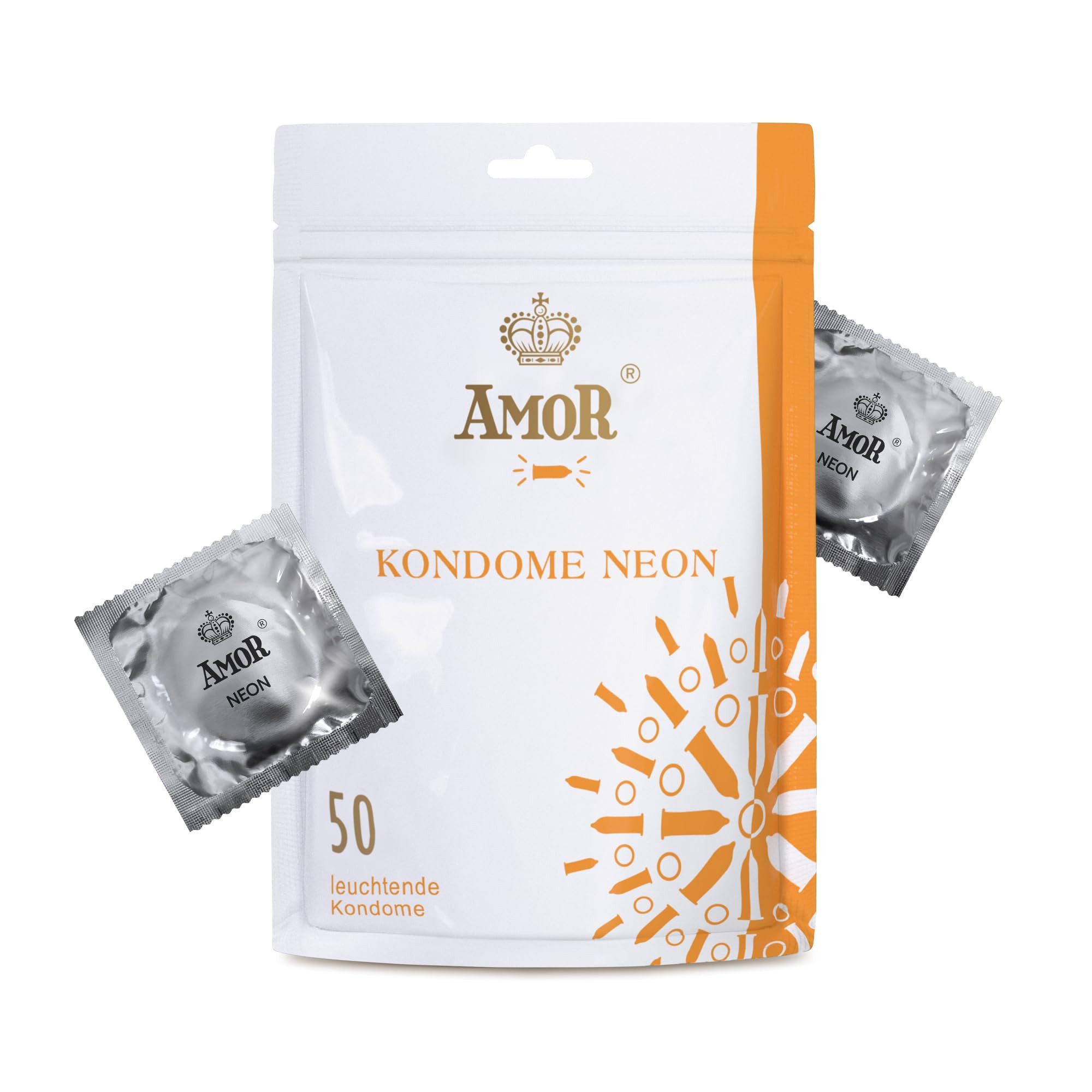 Amor Kondome AMOR Premium Kondome, verschiedene Sorten & Größen, Neon