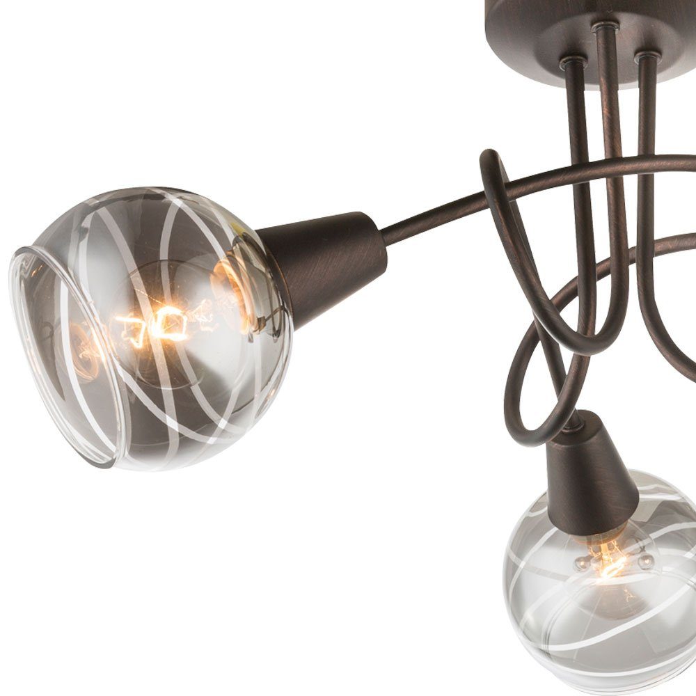 etc-shop Smarte LED-Leuchte, LED Decken Glas im Set Spot Rondell Lampe Flur Handy App Steuerung