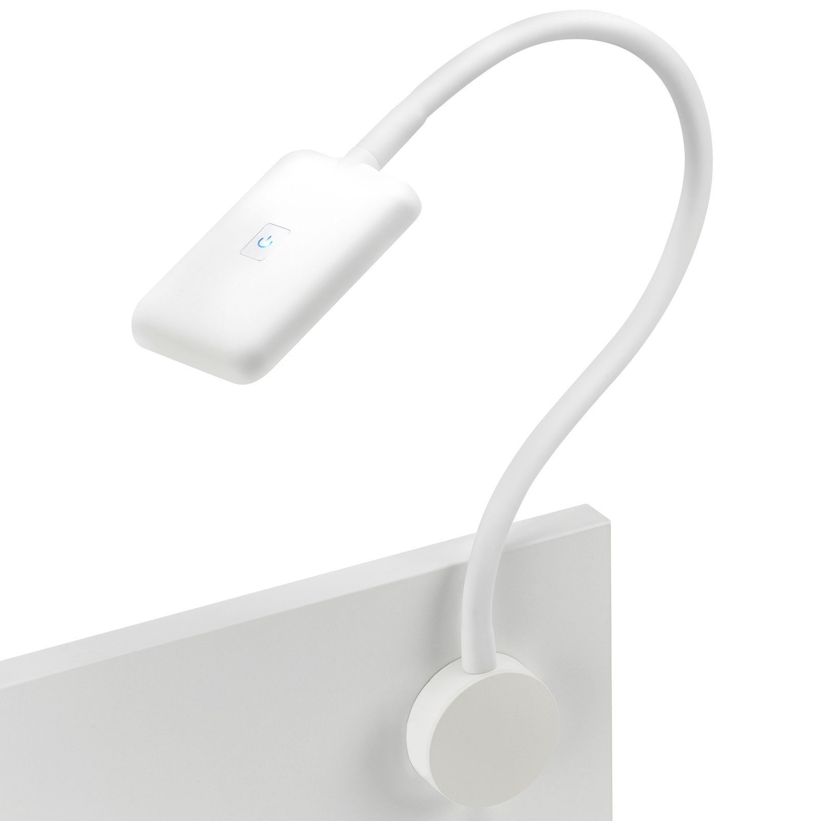 SO-TECH® LED Unterbauleuchte LED Bett- und Leseleuchte mit flexiblem Leuchtenarm & Touch, Weiß (ohne USB)
