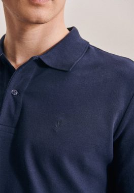 seidensticker Poloshirt Shaped Langarm Kragen Uni