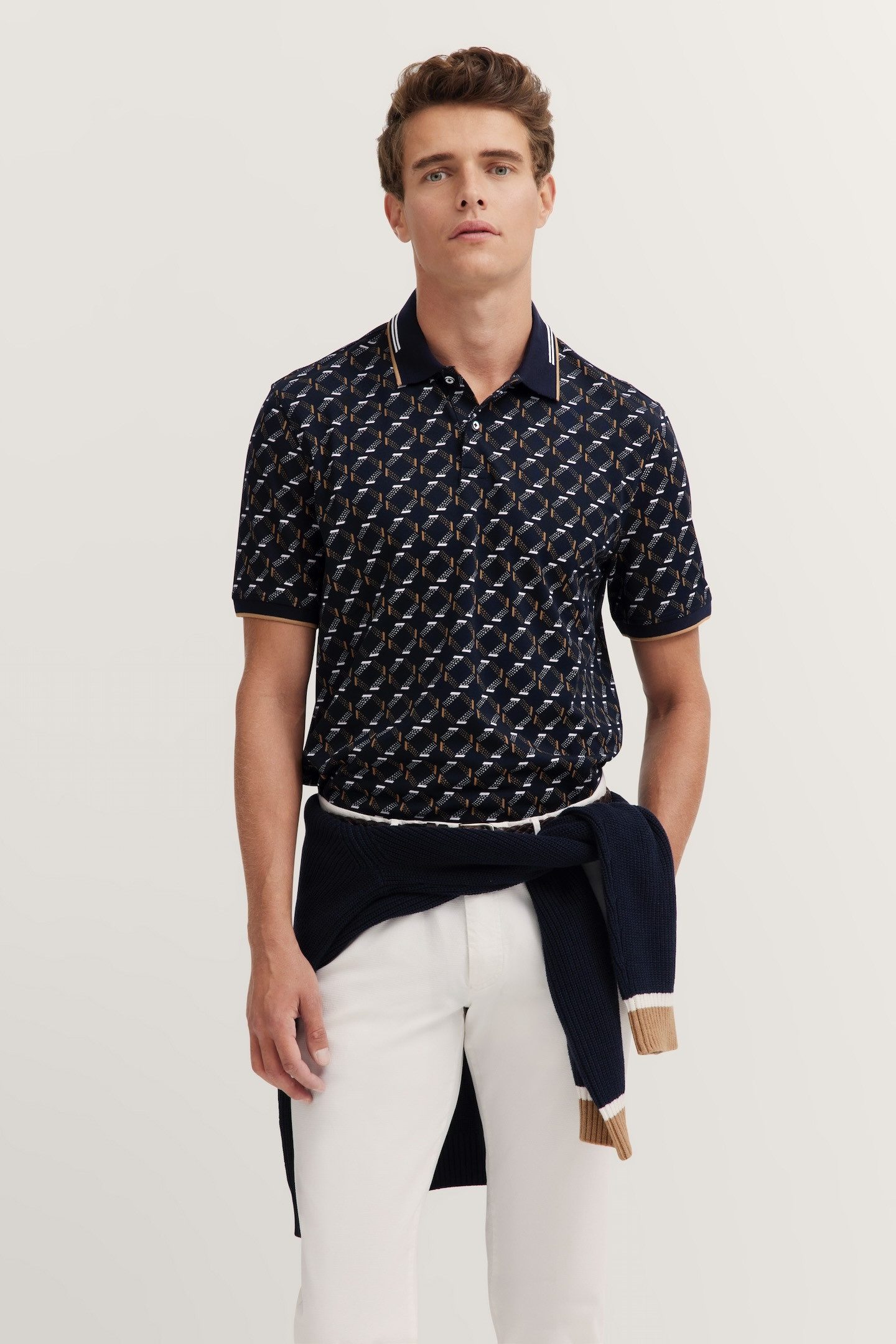 bugatti Poloshirt mit Stretchfunktion