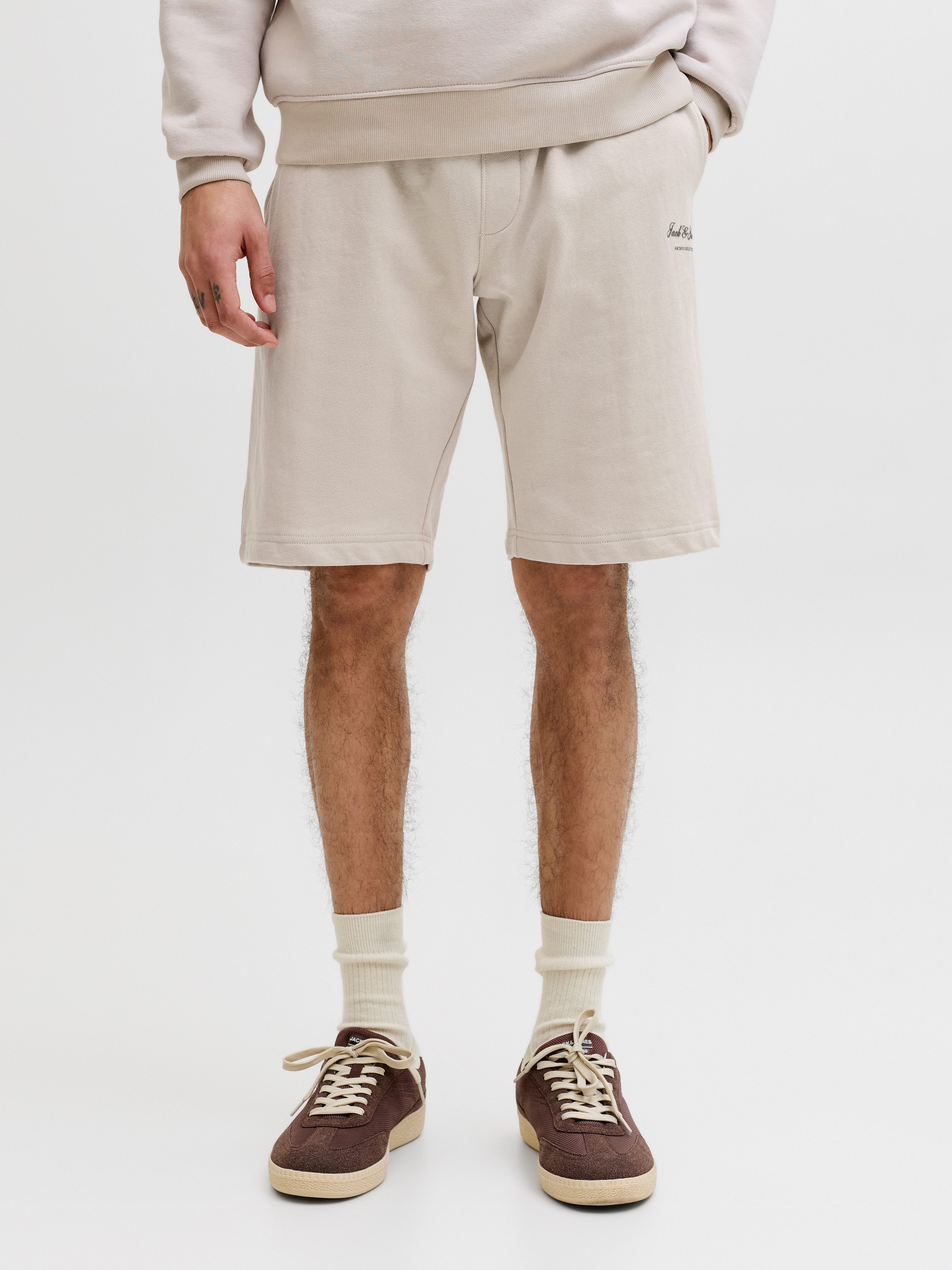 Jack & Jones Laufshorts JPSTGORDON ARCHIVE SWEAT SHORTS MID SN mit Kordelzug