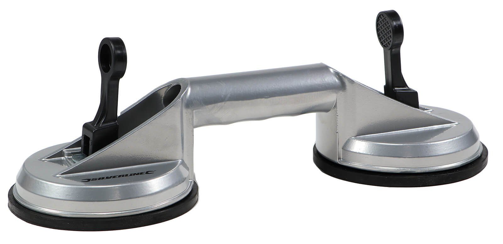 Silverline Doppelsaugheber 2-fach Saugheber aus Aluminium Vakuum Sauggriff bis 100kg, -]