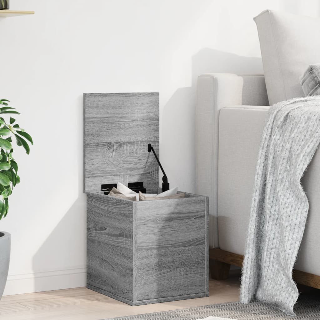 vidaXL Aufbewahrungsbox Truhe Grau Sonoma 30x35x35 cm Holzwerkstoff (1 St)