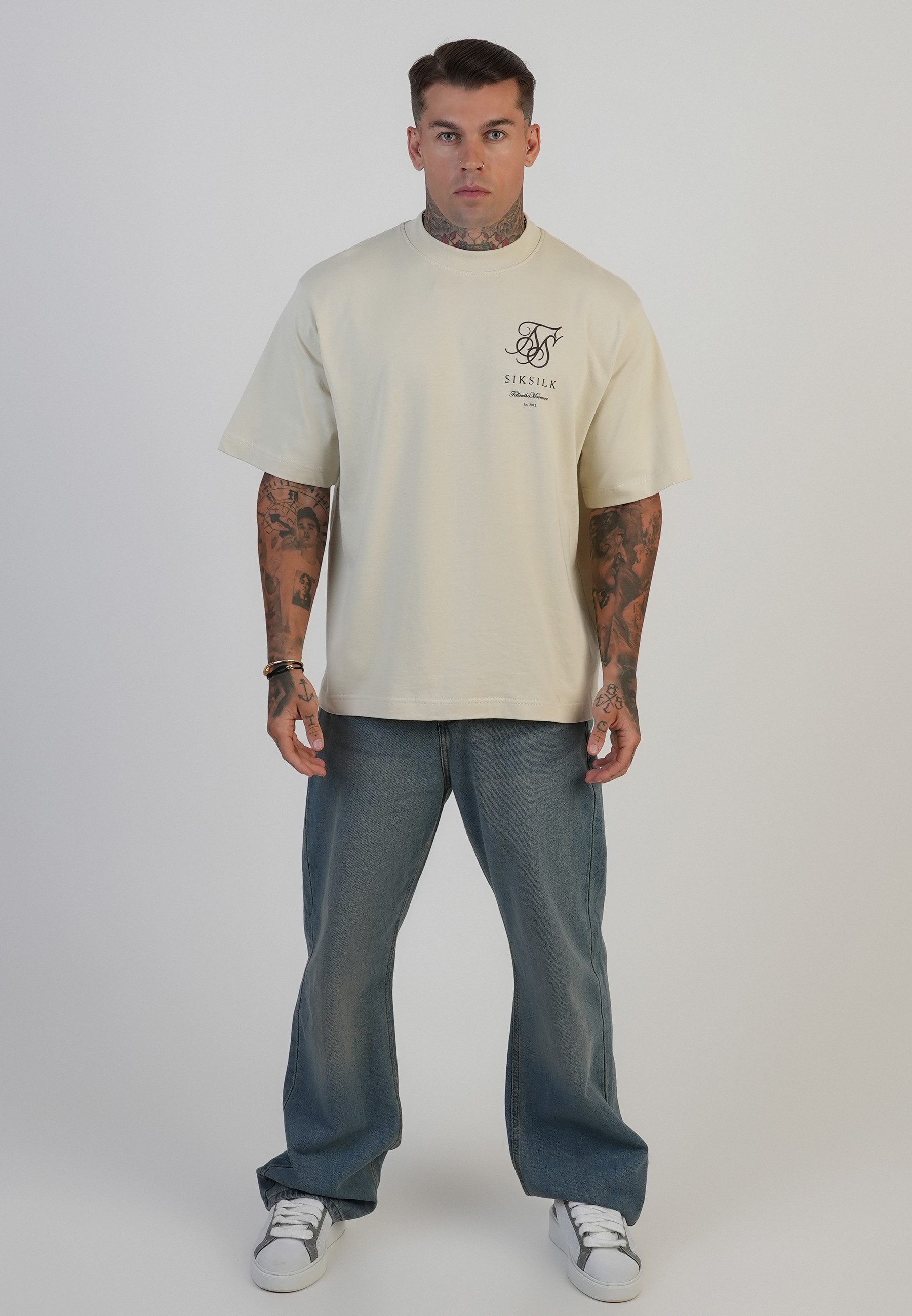 Siksilk T-Shirt SikSilk Herren T-Shirt mit Logo