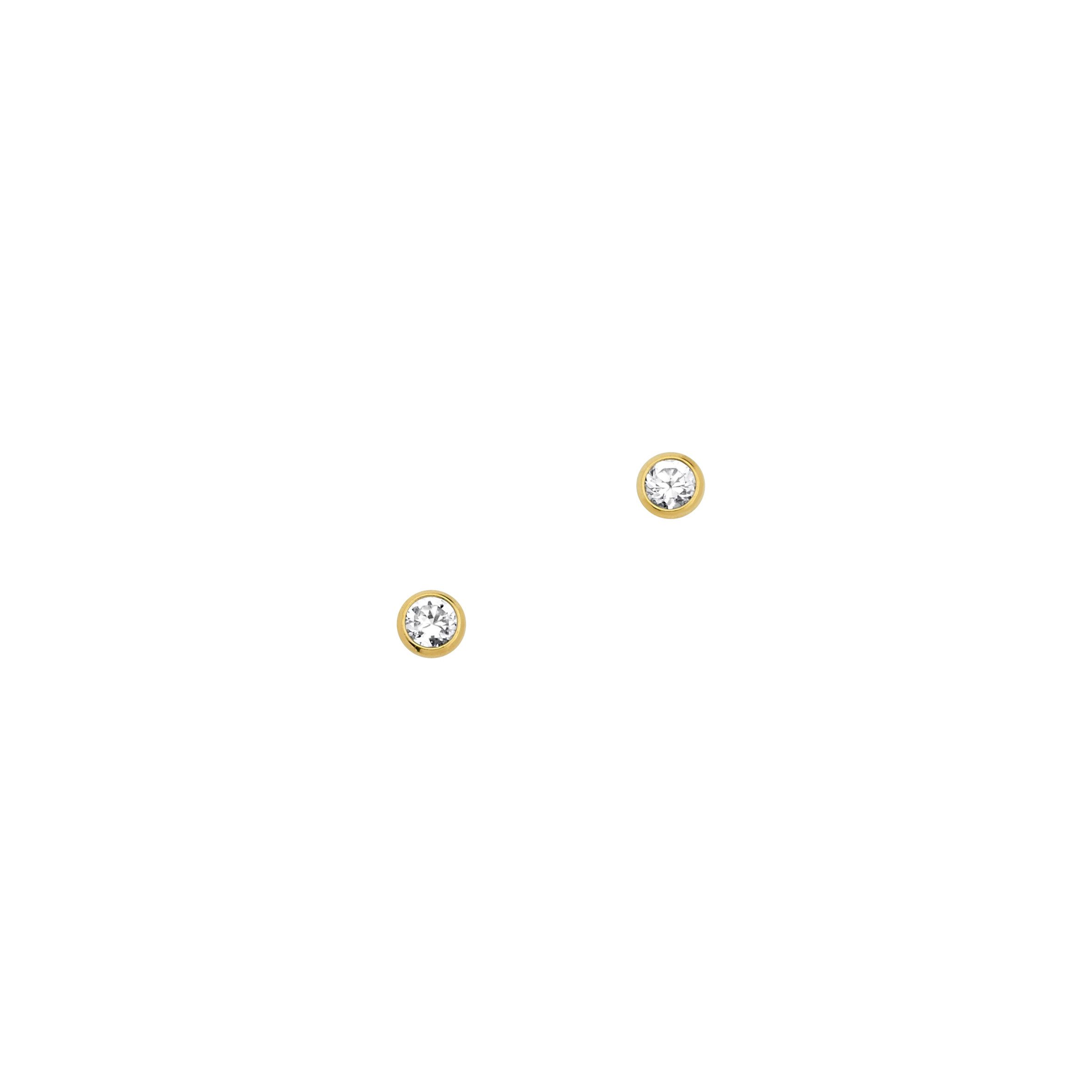 Firetti Paar Ohrstecker Schmuck Geschenk Gold 333 Ohrschmuck Solitär in mehreren Größen, mit Zirkonia (synth)