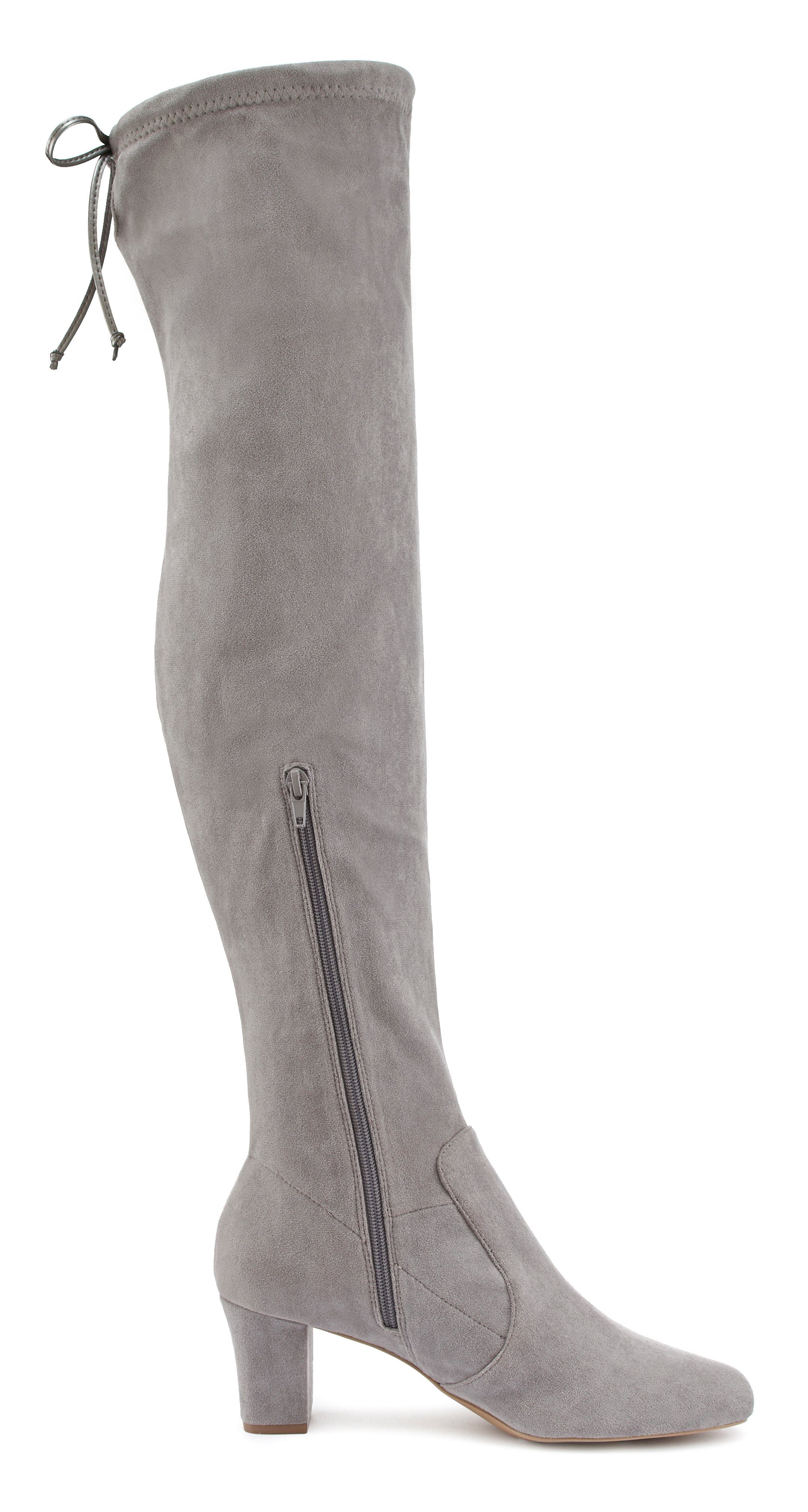LASCANA Slouchy Boots, Langschaft Stiefel, Schlupf-Boot, Overkneestiefel aus weichem Stretchmaterial